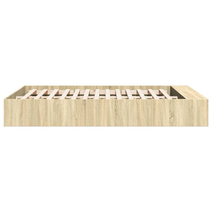 sengestel 150x200 cm konstrueret træ sonoma-eg