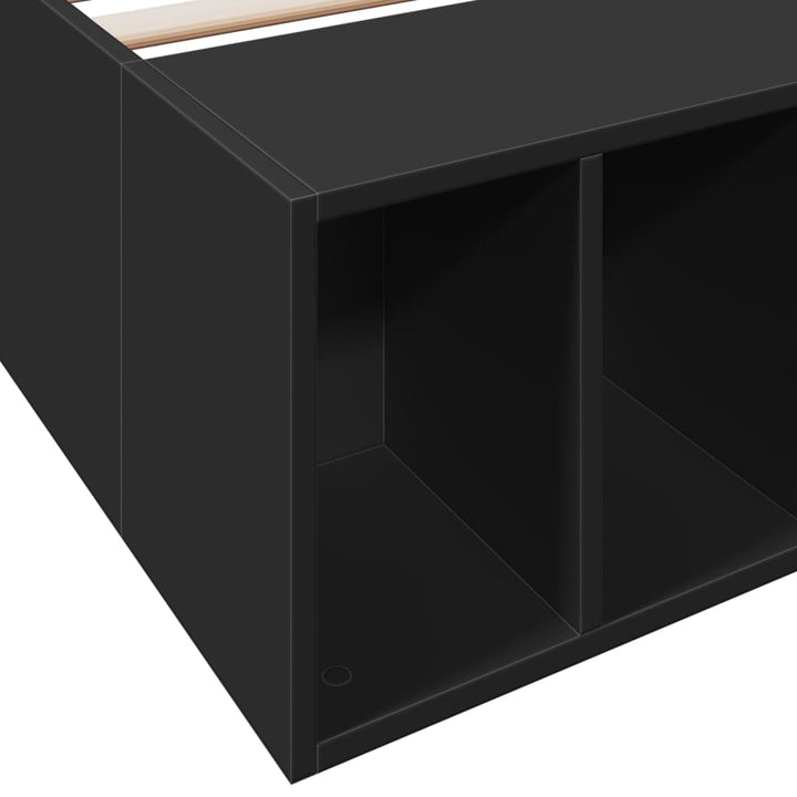 sengeramme 100x200 cm konstrueret træ sort