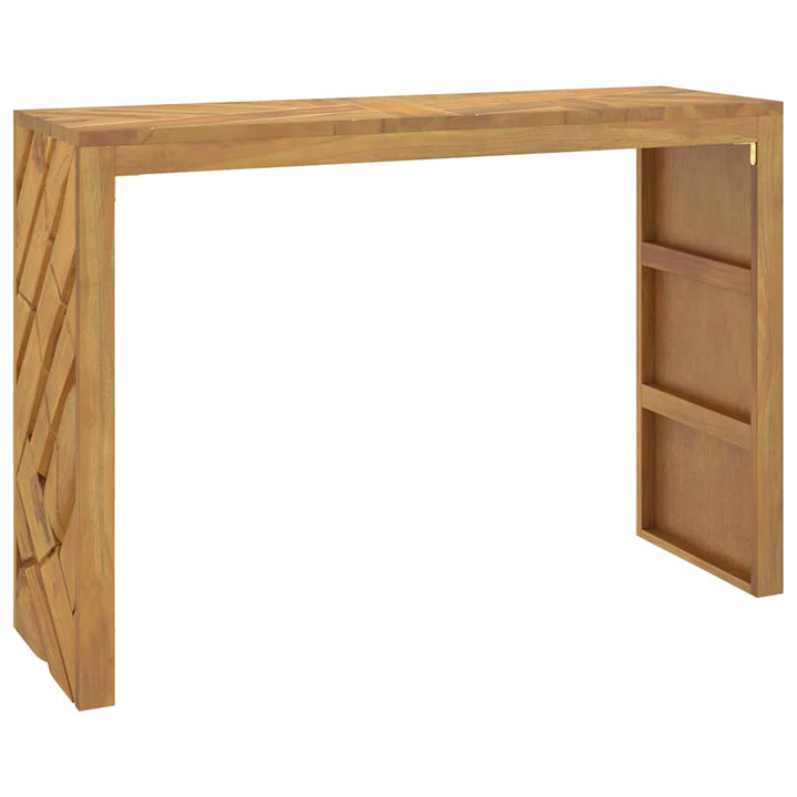 konsolbord 110x35x75 cm massivt teaktræ