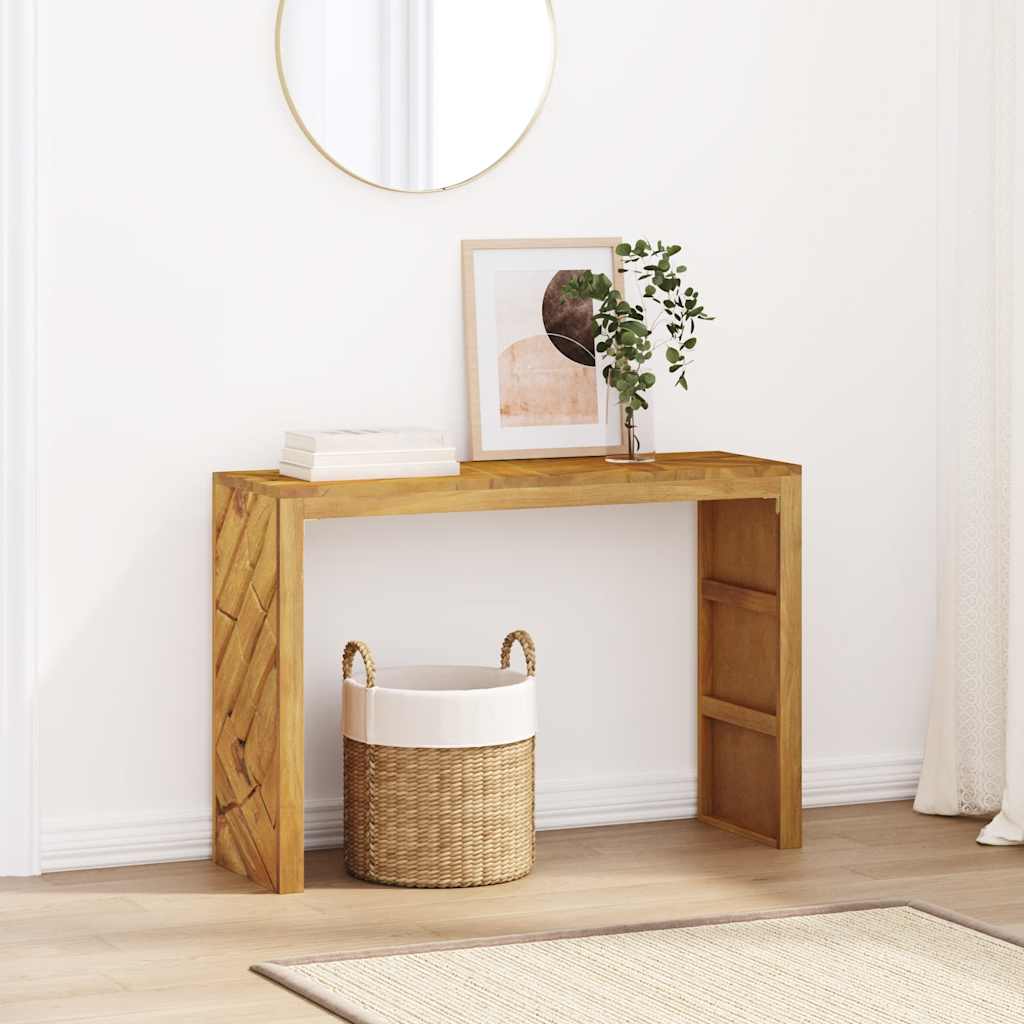 konsolbord 110x35x75 cm massivt teaktræ