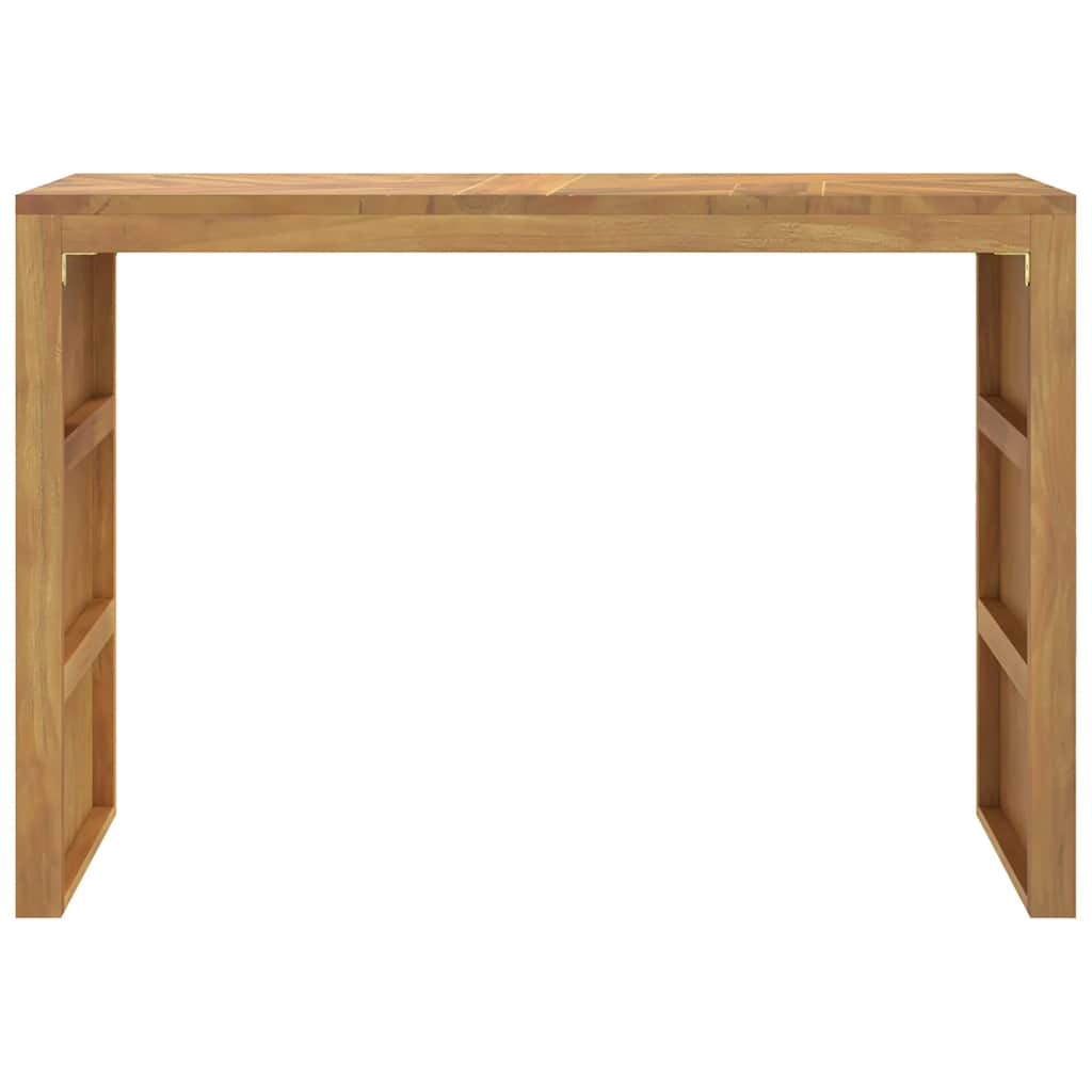 konsolbord 110x35x75 cm massivt teaktræ