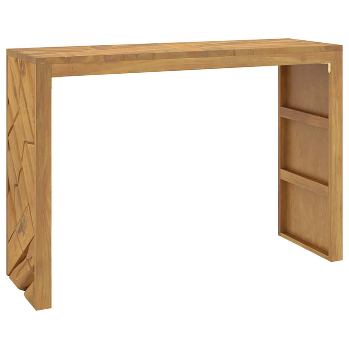 konsolbord 110x35x75 cm massivt teaktræ