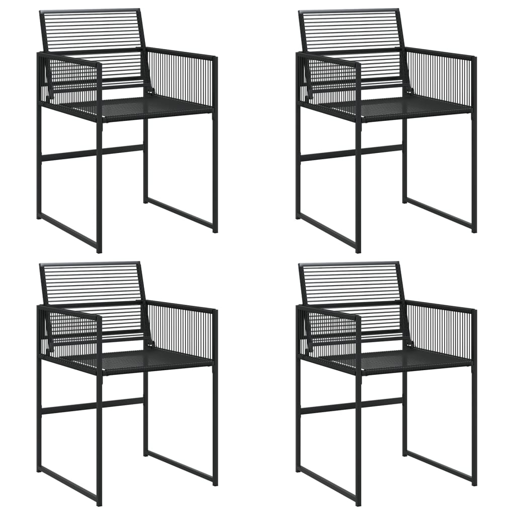 havestole 4 stk. polyrattan sort