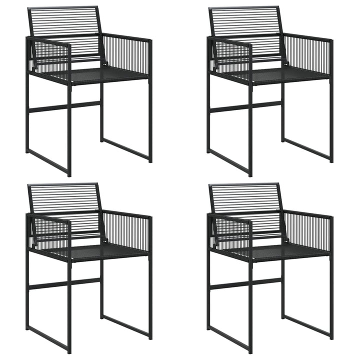 havestole 4 stk. polyrattan sort