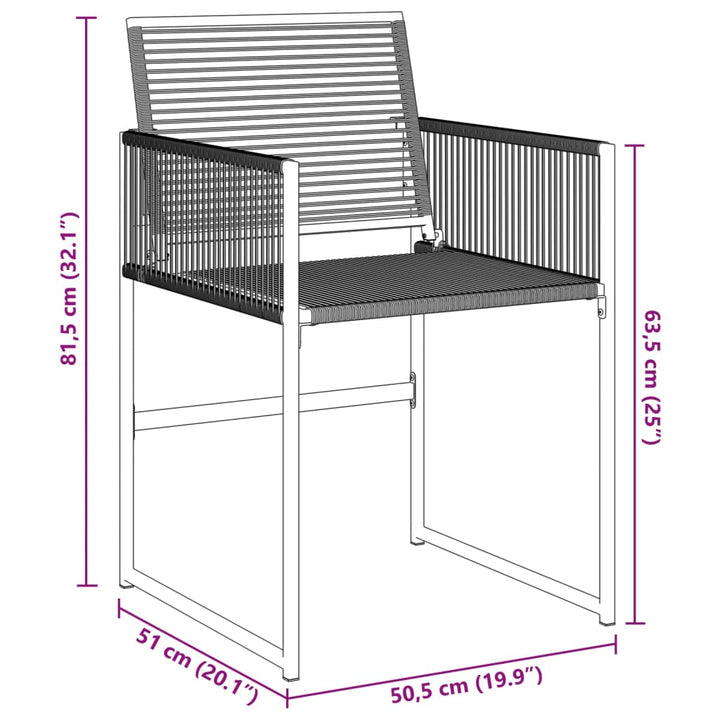 havestole 4 stk. polyrattan sort