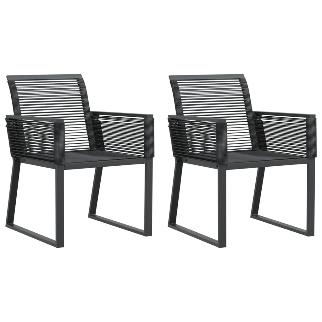 havestole 2 stk. polyrattan sort