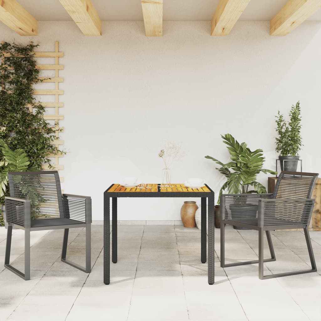havestole 2 stk. polyrattan sort