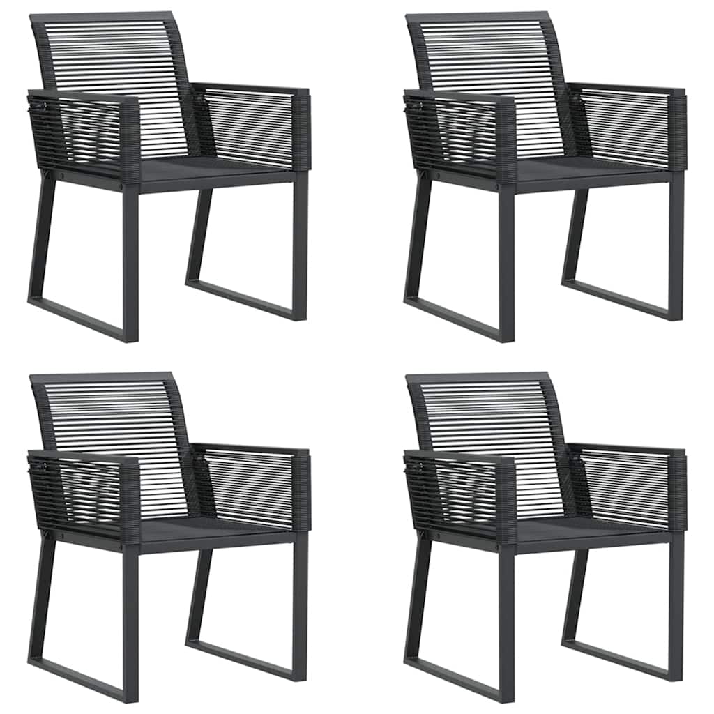 havestole 4 stk. polyrattan sort
