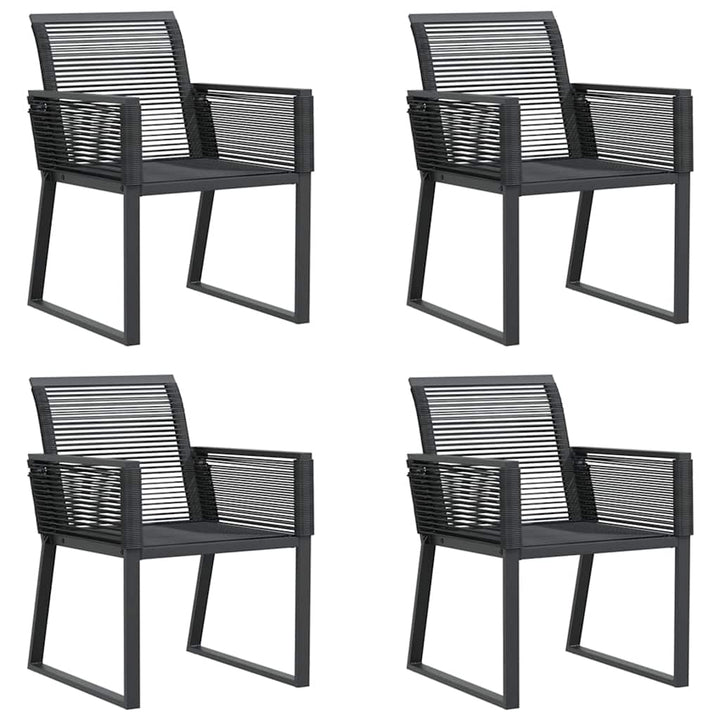 havestole 4 stk. polyrattan sort