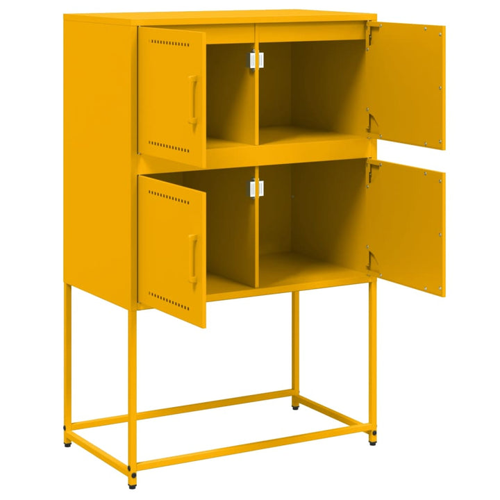 skab 68,5x38,5x107 cm stål sennepsgul