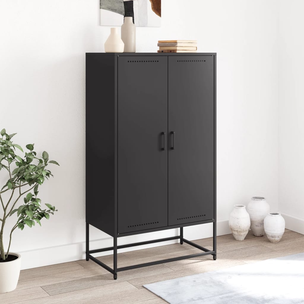 skab 68,5x38,5x123,5 cm stål sort