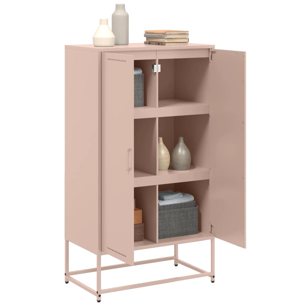 skab 68,5x38,5x123,5 cm stål lyserød