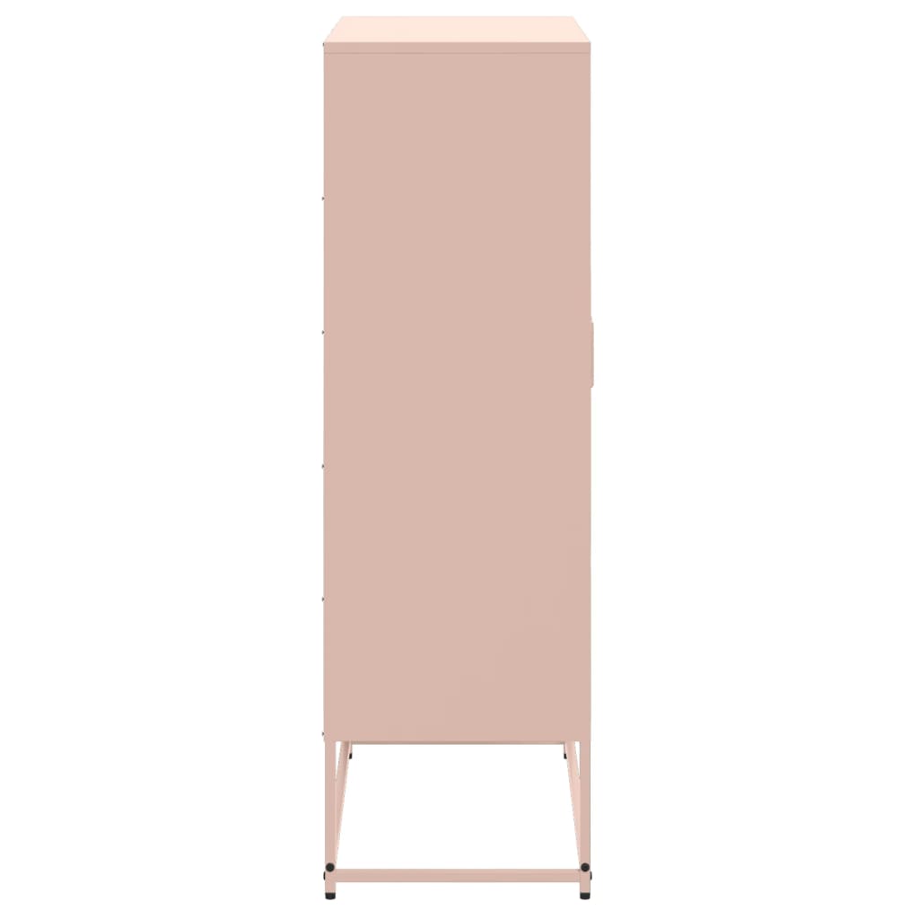 skab 68,5x38,5x123,5 cm stål lyserød
