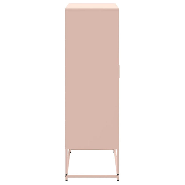 skab 68,5x38,5x123,5 cm stål lyserød