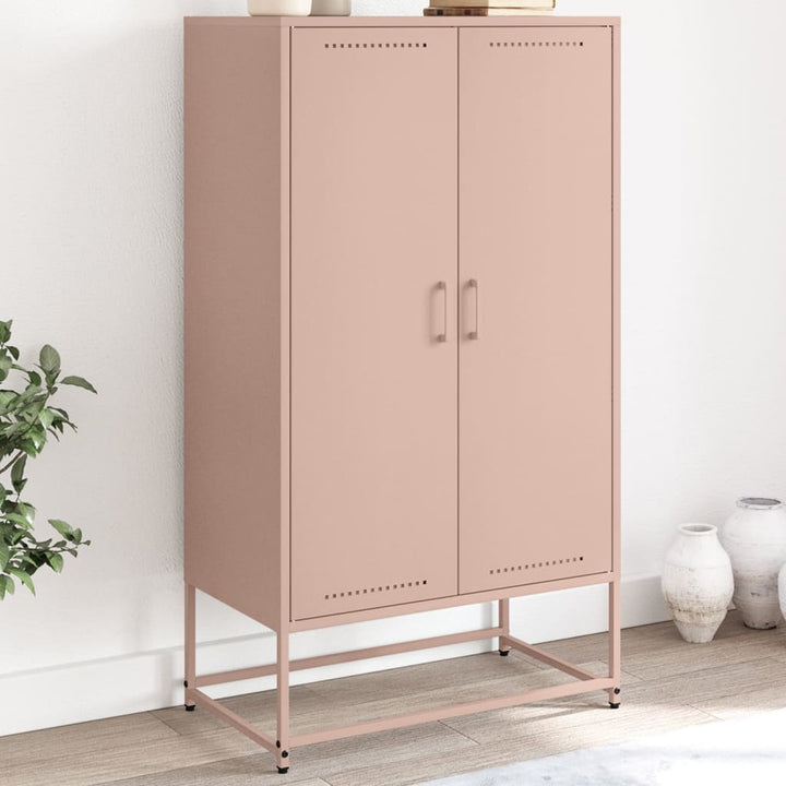 skab 68,5x38,5x123,5 cm stål lyserød