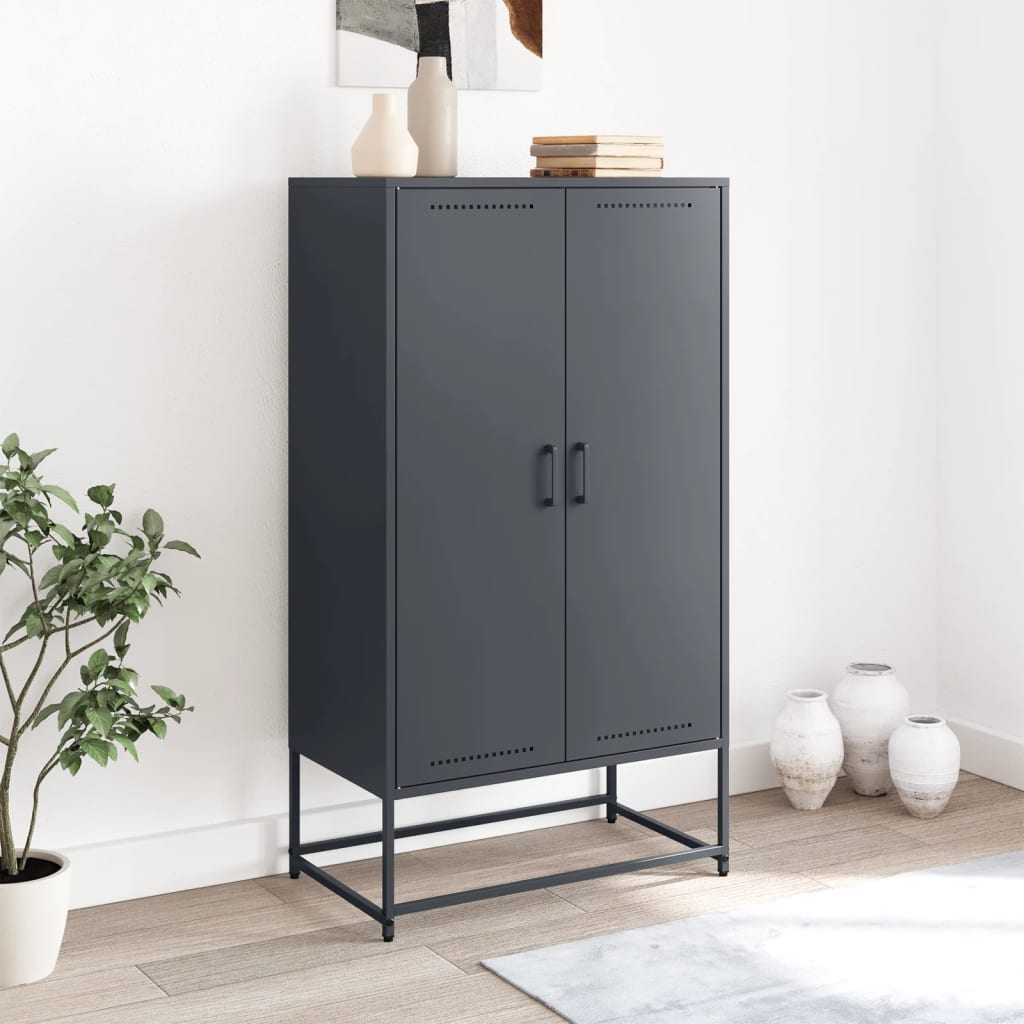 skab 68,5x38,5x123,5 cm stål antracitgrå