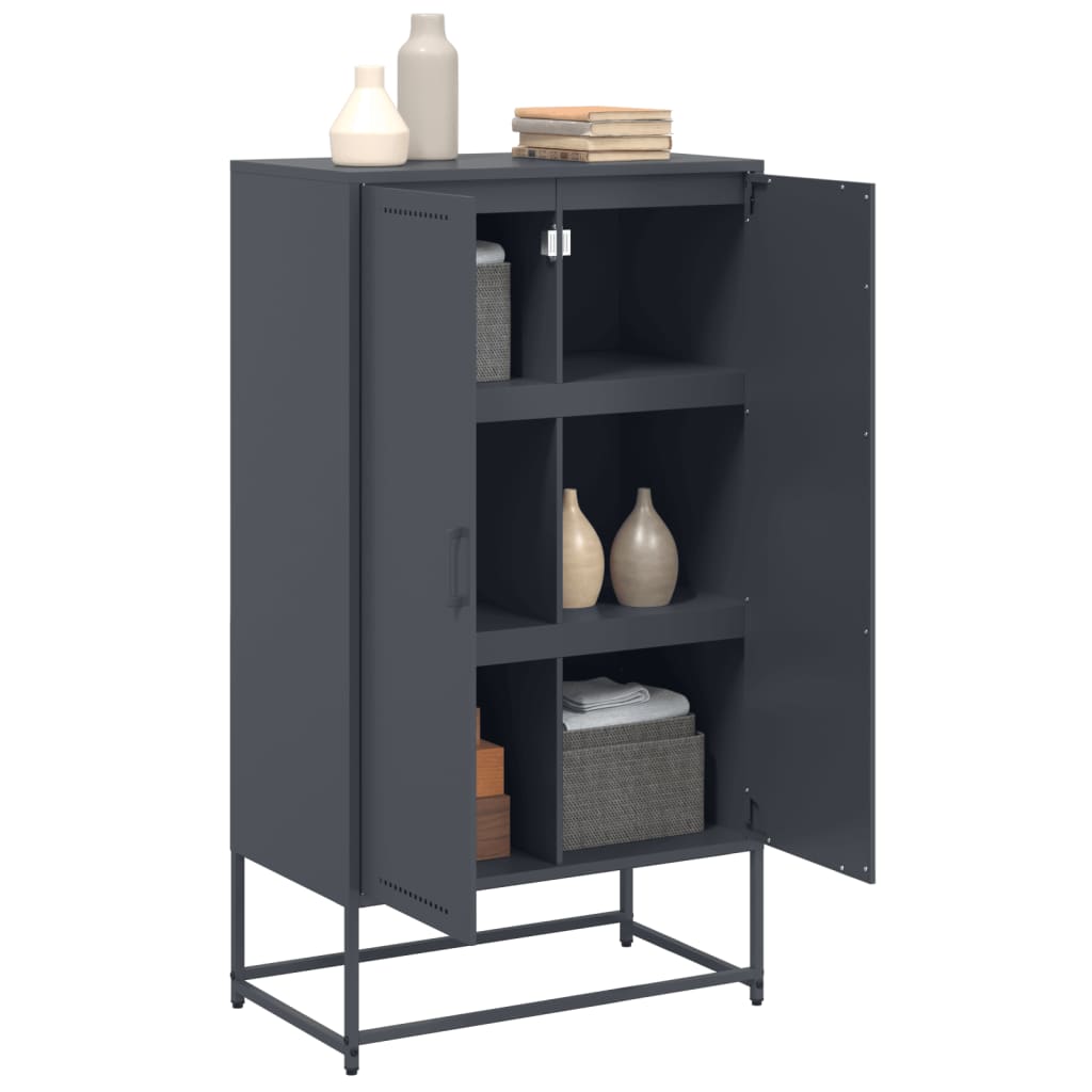skab 68,5x38,5x123,5 cm stål antracitgrå