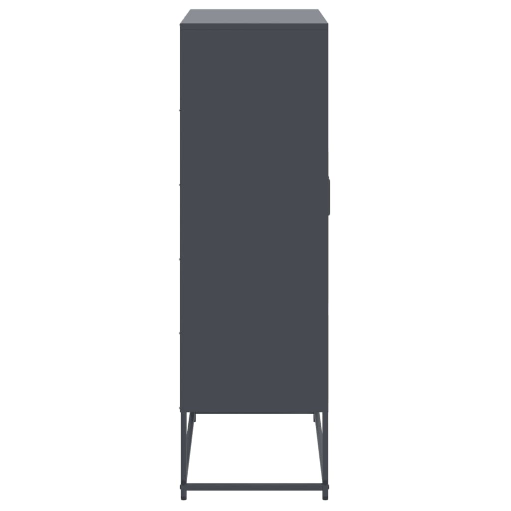 skab 68,5x38,5x123,5 cm stål antracitgrå