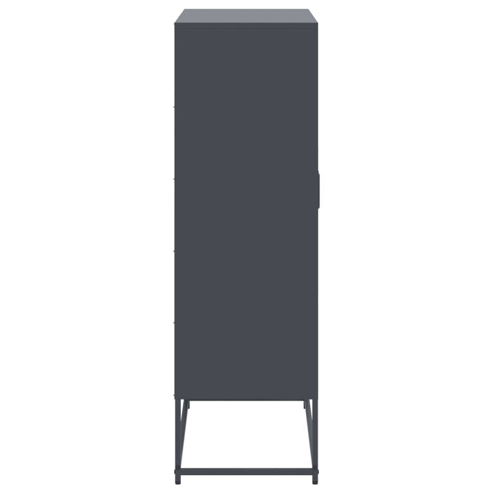 skab 68,5x38,5x123,5 cm stål antracitgrå
