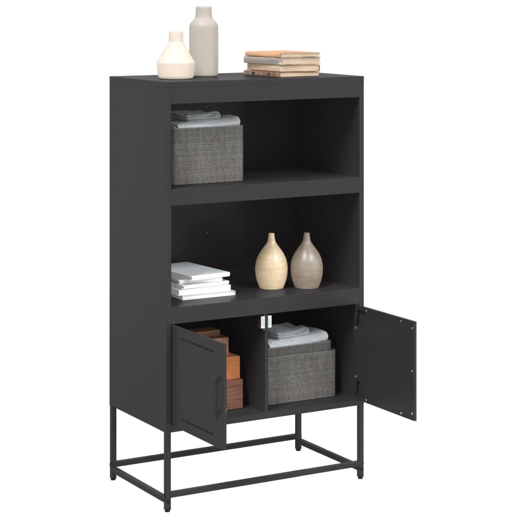 skab 68,5x38,5x123,5 cm stål sort