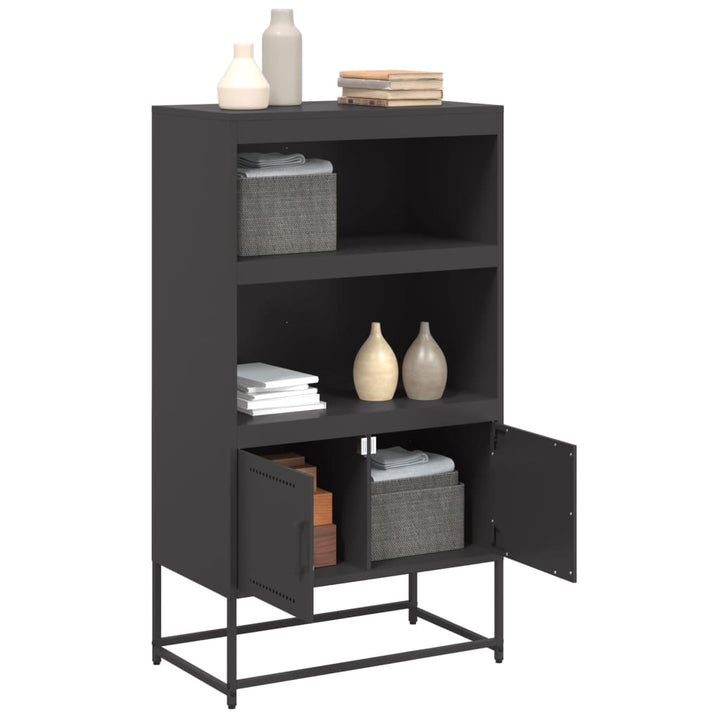 skab 68,5x38,5x123,5 cm stål sort