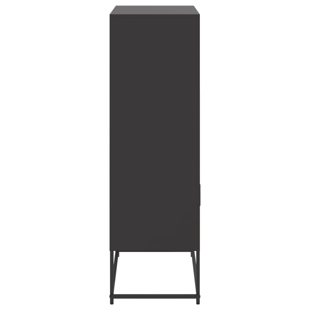 skab 68,5x38,5x123,5 cm stål sort