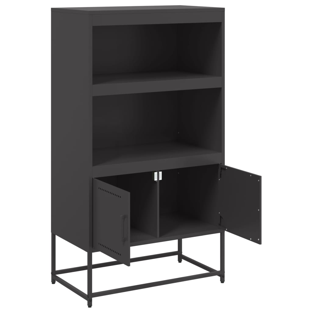skab 68,5x38,5x123,5 cm stål sort