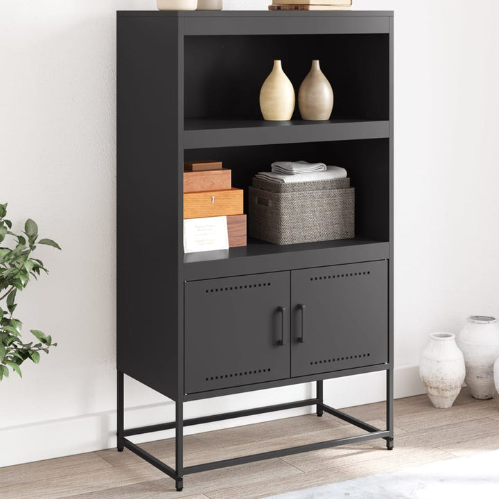 skab 68,5x38,5x123,5 cm stål sort