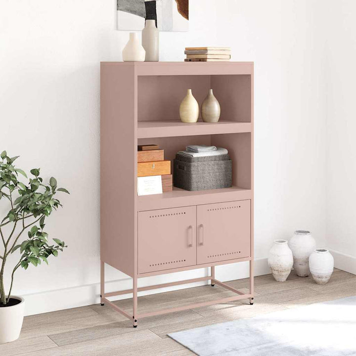 skab 68,5x38,5x123,5 cm stål lyserød