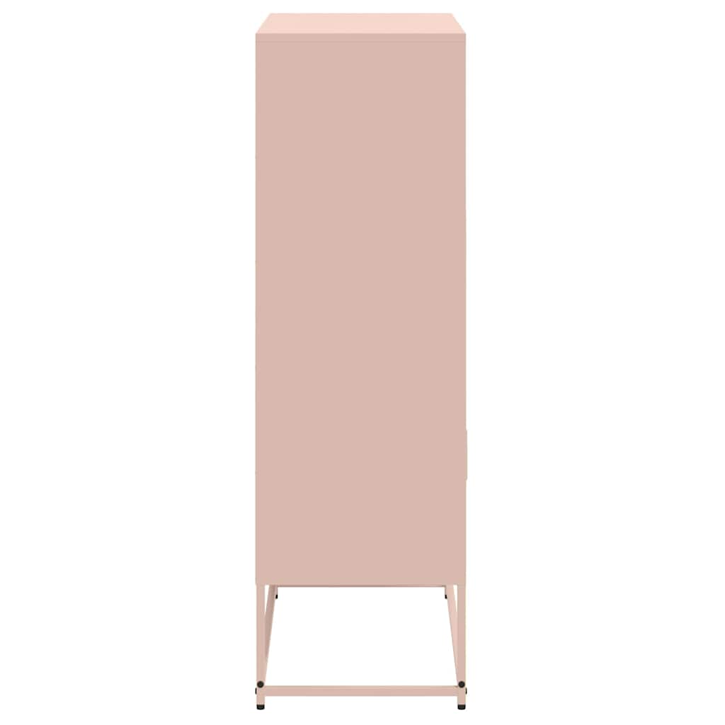 skab 68,5x38,5x123,5 cm stål lyserød