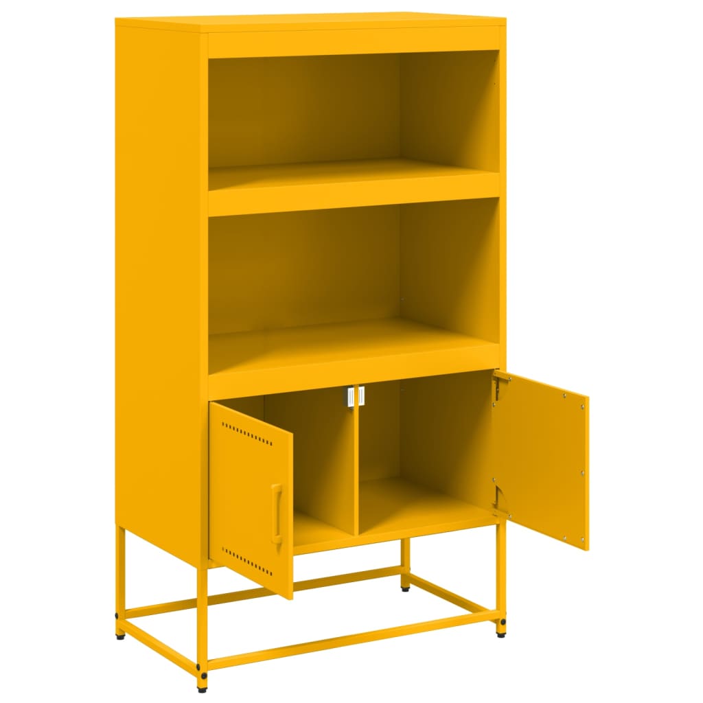 skab 68,5x38,5x123,5 cm stål sennepsgul