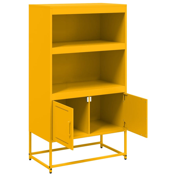 skab 68,5x38,5x123,5 cm stål sennepsgul