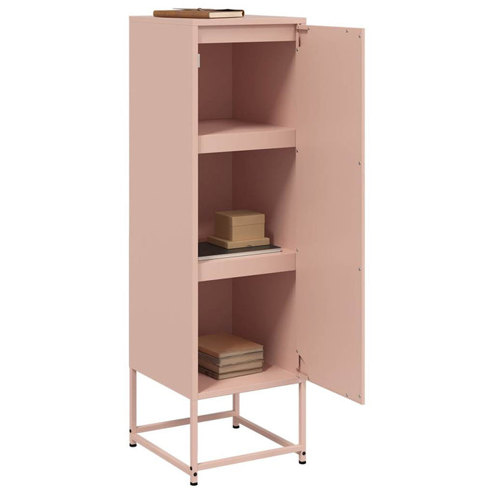 skab 36x39x123 cm stål lyserød