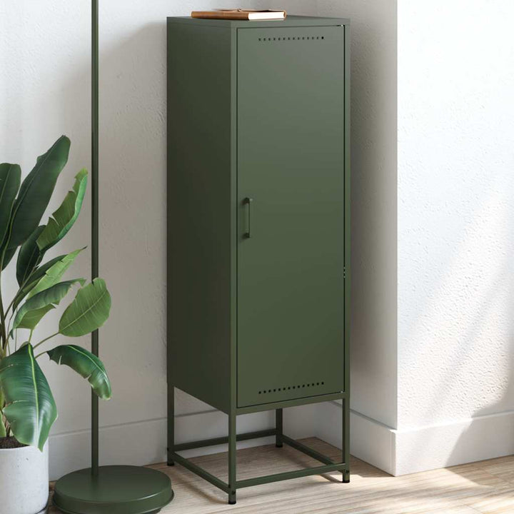 skab 36x39x123 cm stål olivengrøn