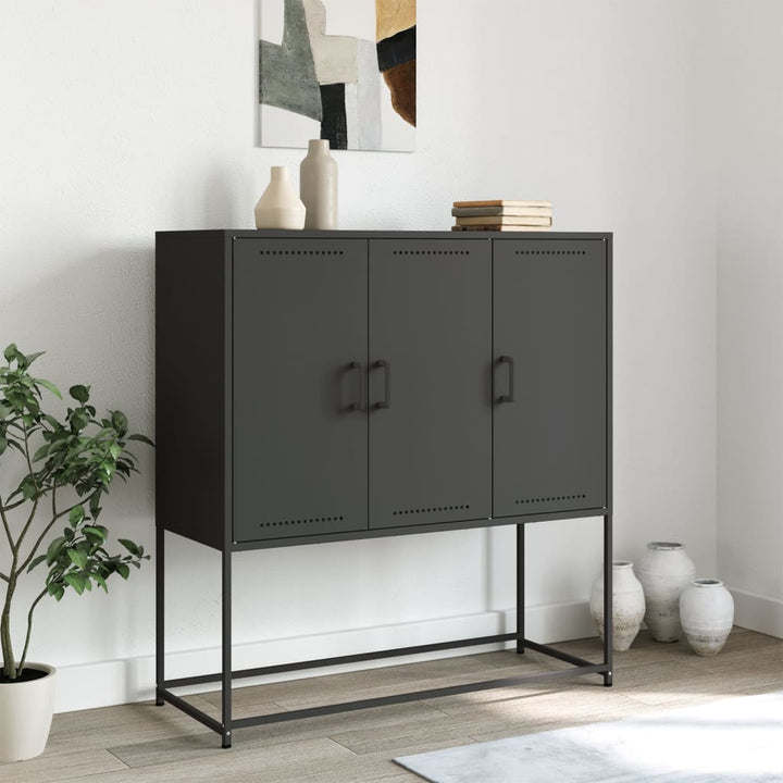 højskab 100,5x39x107 cm stål sort