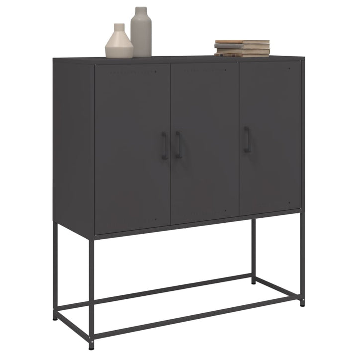højskab 100,5x39x107 cm stål sort
