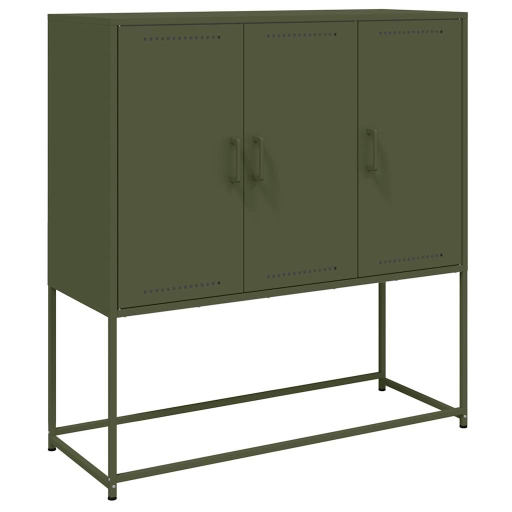 skab 100,5x39x107 cm stål olivengrøn