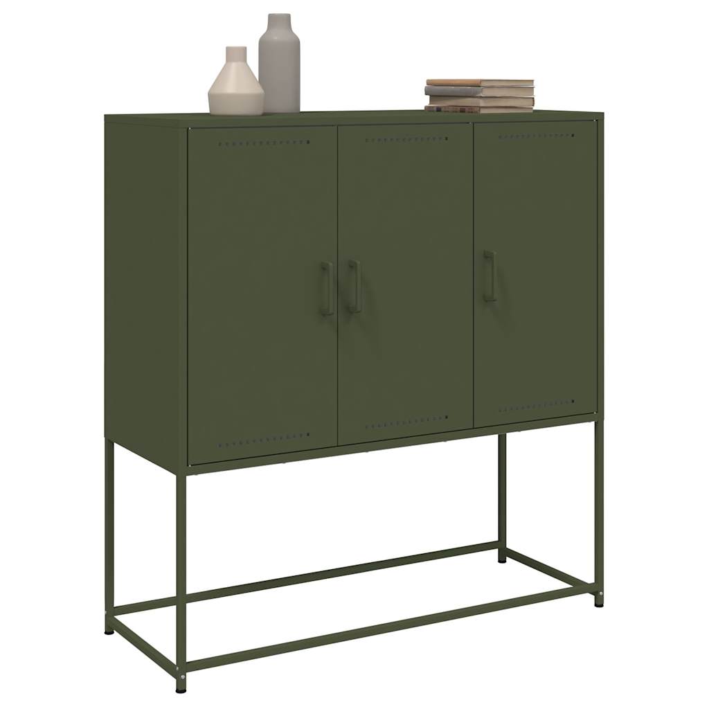 skab 100,5x39x107 cm stål olivengrøn
