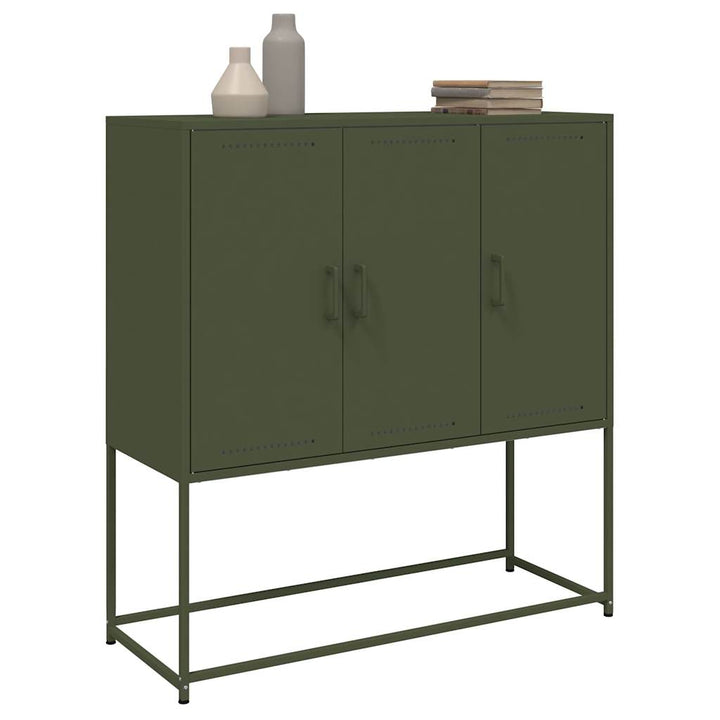 skab 100,5x39x107 cm stål olivengrøn