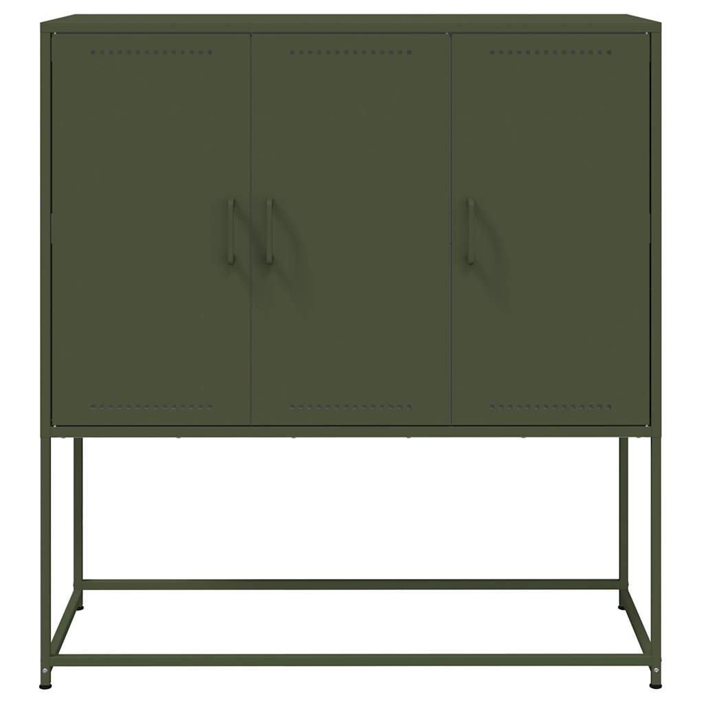 skab 100,5x39x107 cm stål olivengrøn
