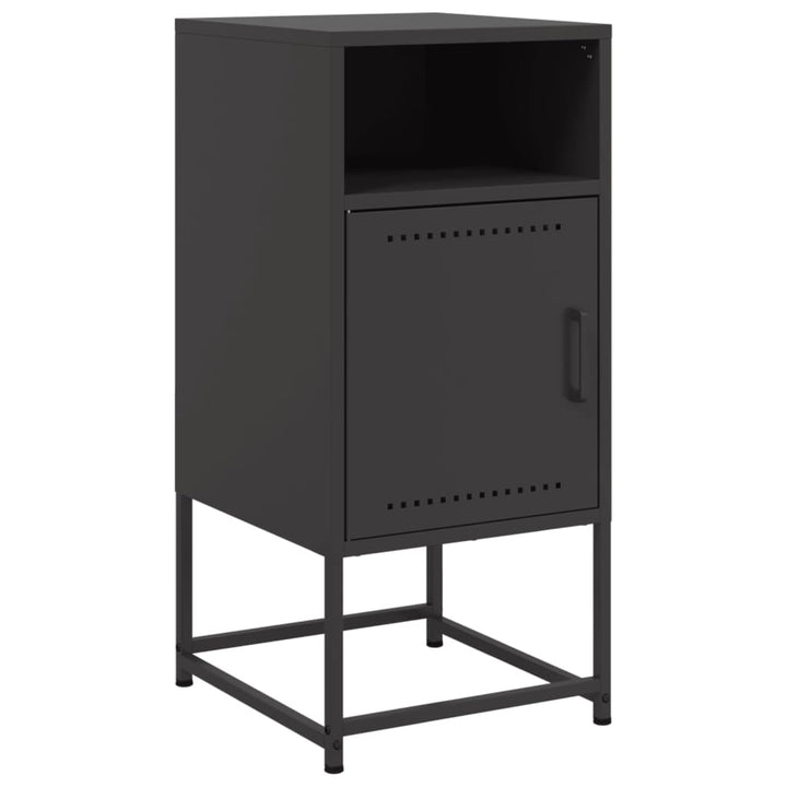 sengeborde 2 stk. 36x39x78 cm stål sort