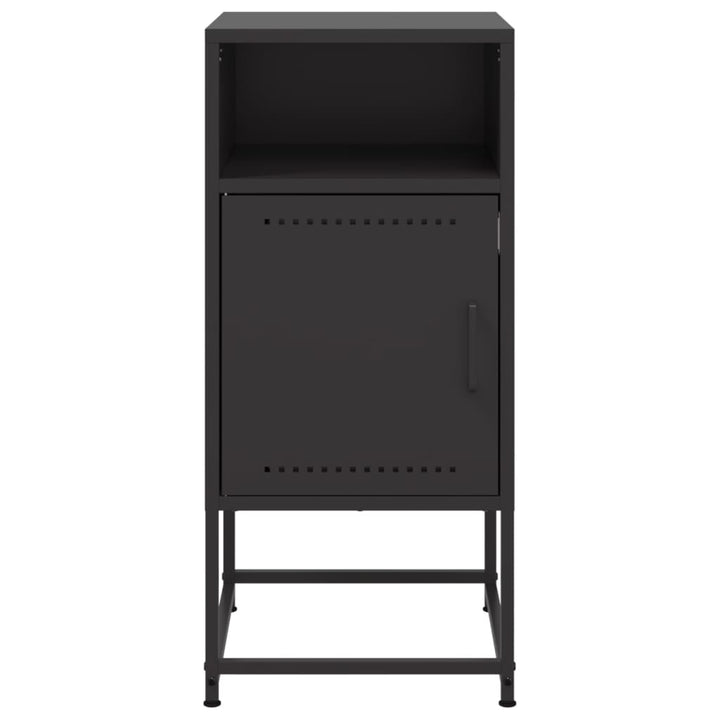 sengeborde 2 stk. 36x39x78 cm stål sort