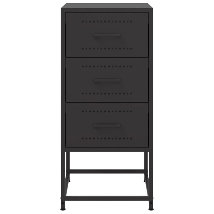 sengeborde 2 stk. 36x39x78 cm stål sort