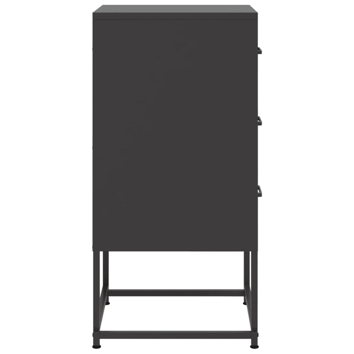 sengeborde 2 stk. 36x39x78 cm stål sort