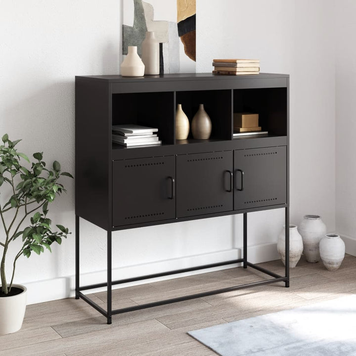 skab 100,5x39x107 cm stål sort