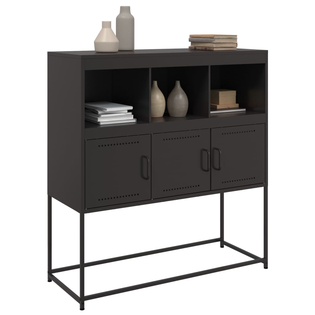 skab 100,5x39x107 cm stål sort