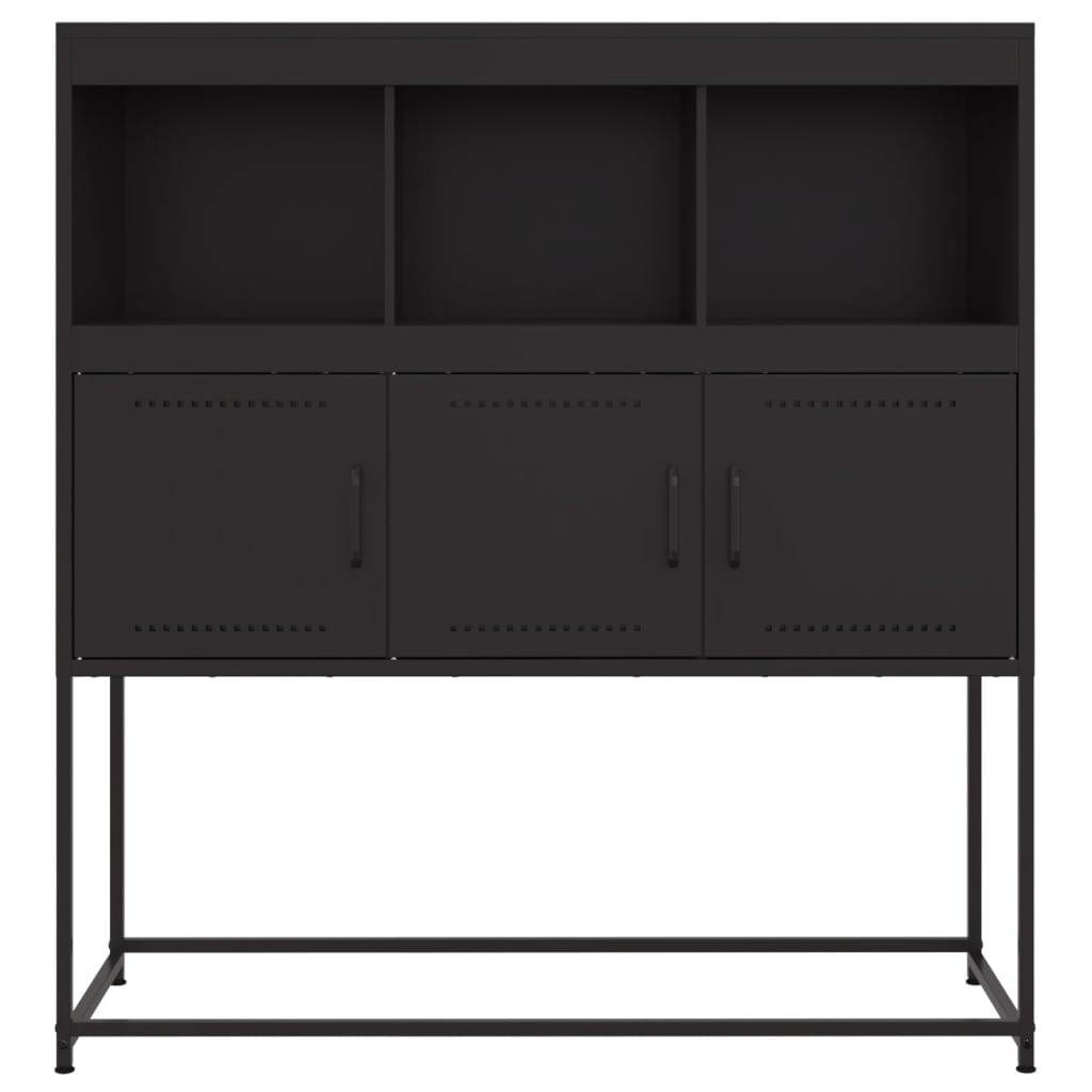 skab 100,5x39x107 cm stål sort