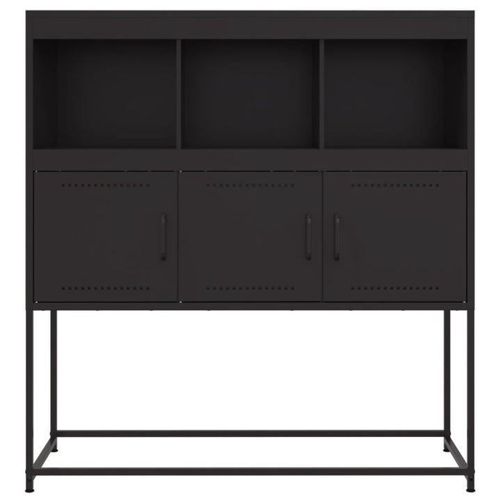 skab 100,5x39x107 cm stål sort