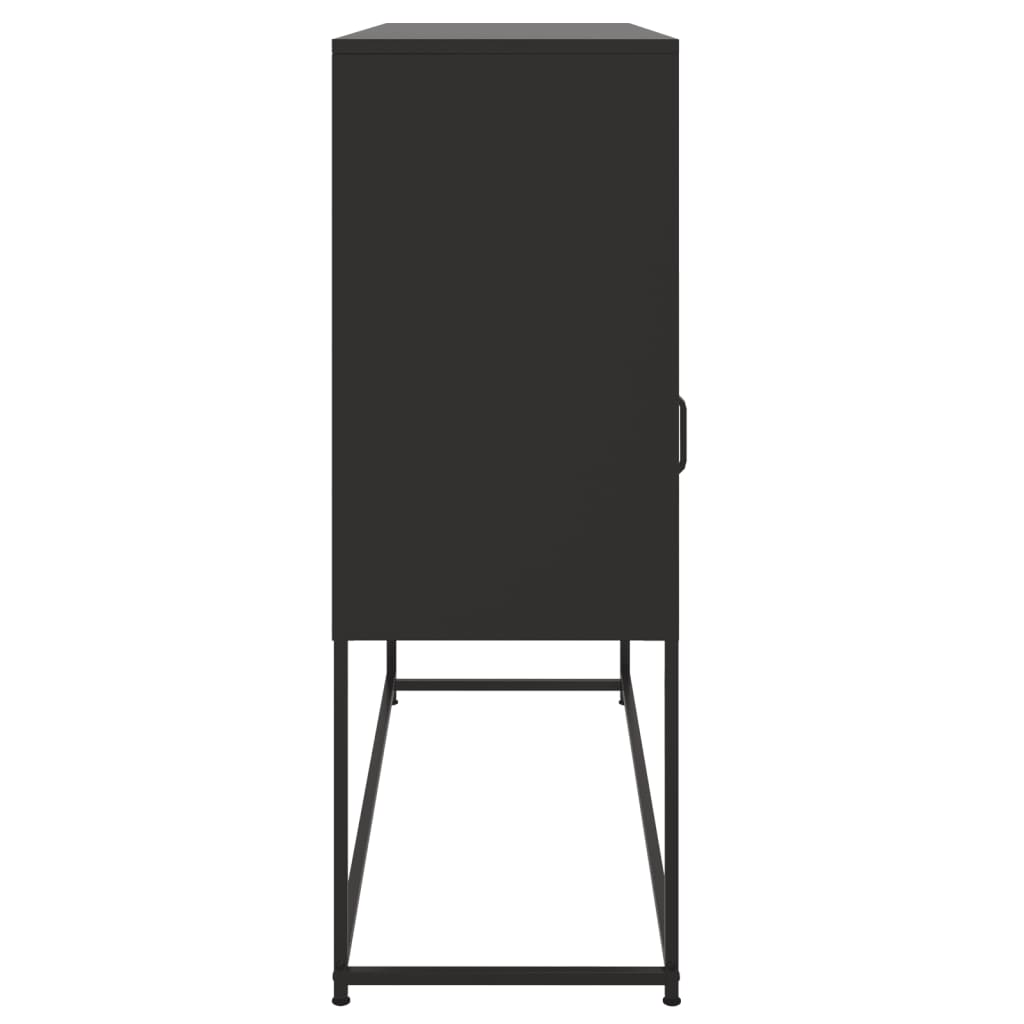 skab 100,5x39x107 cm stål sort