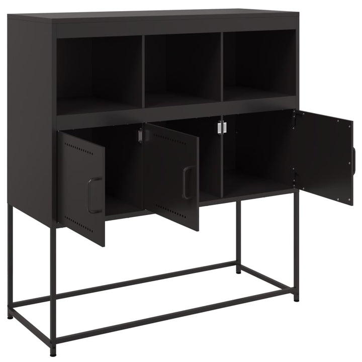 skab 100,5x39x107 cm stål sort